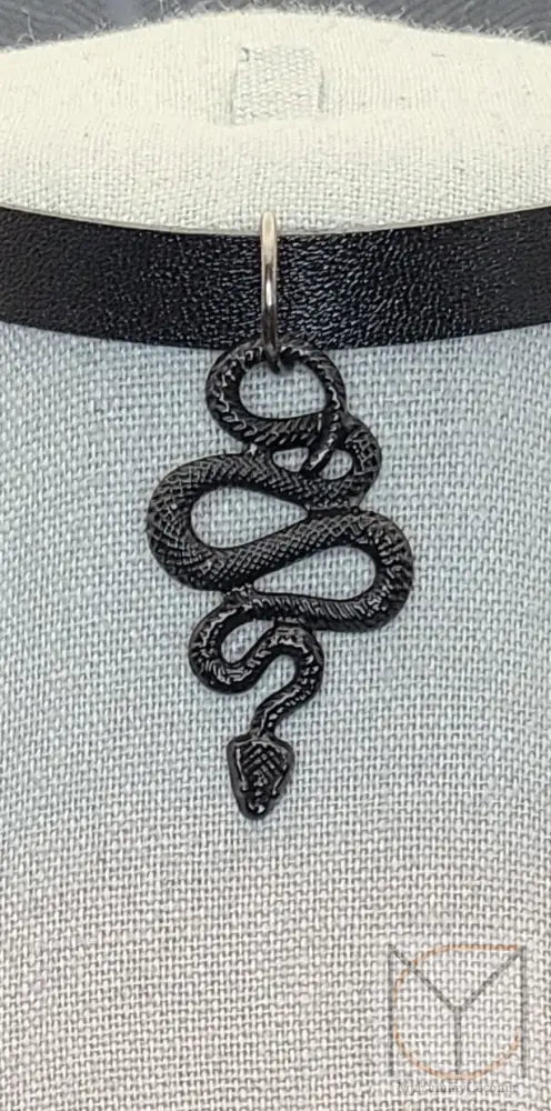 Gothic Black Scale Snake Choker Necklace For Men And Women Jewelry