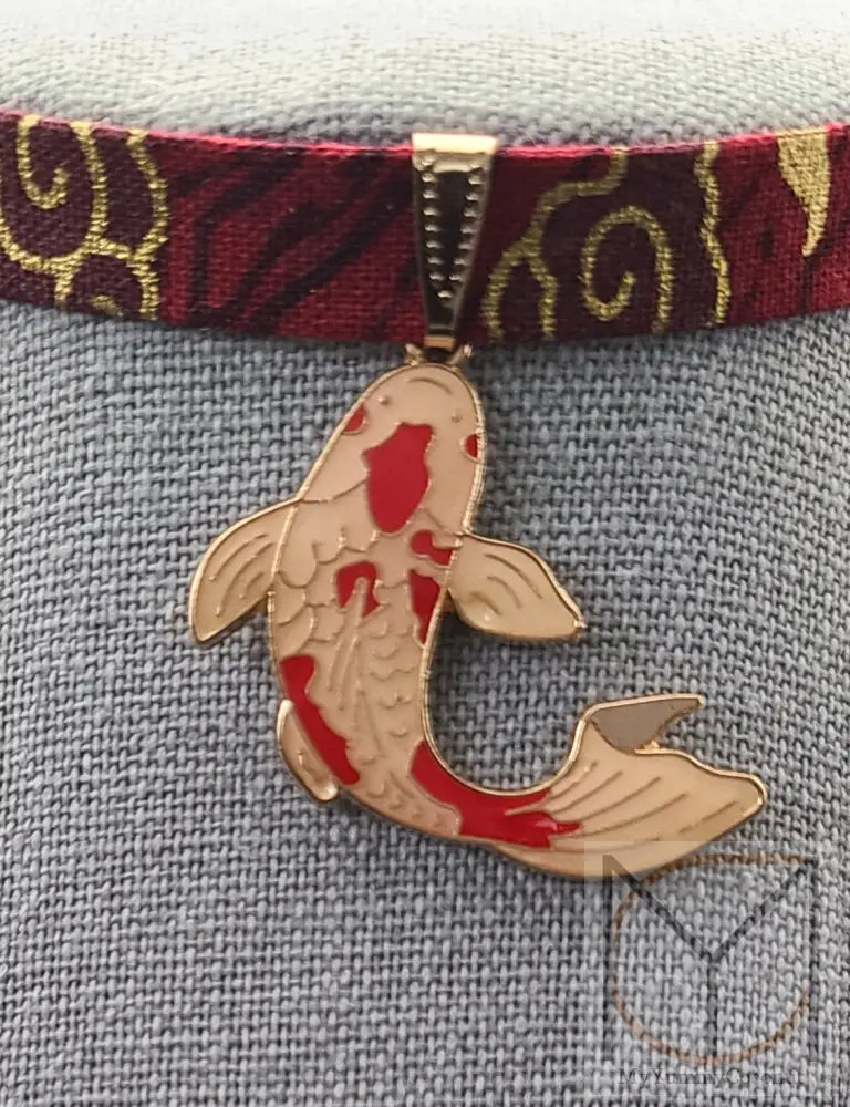 Lucky Koi Fish Choker Necklace Jewelry