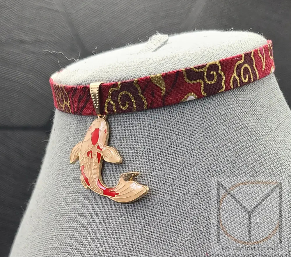 Lucky Koi Fish Choker Necklace Jewelry