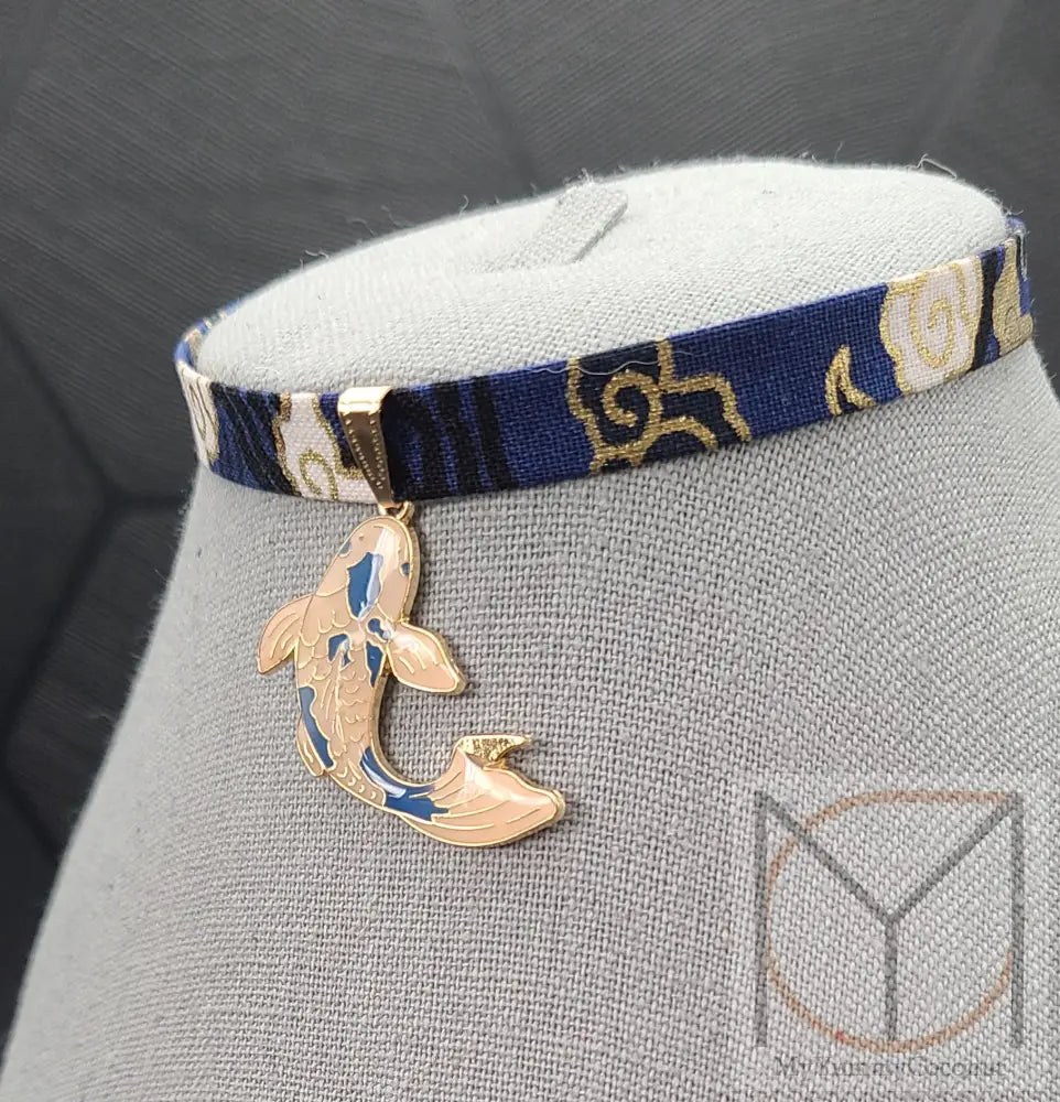 Lucky Koi Fish Choker Necklace Jewelry