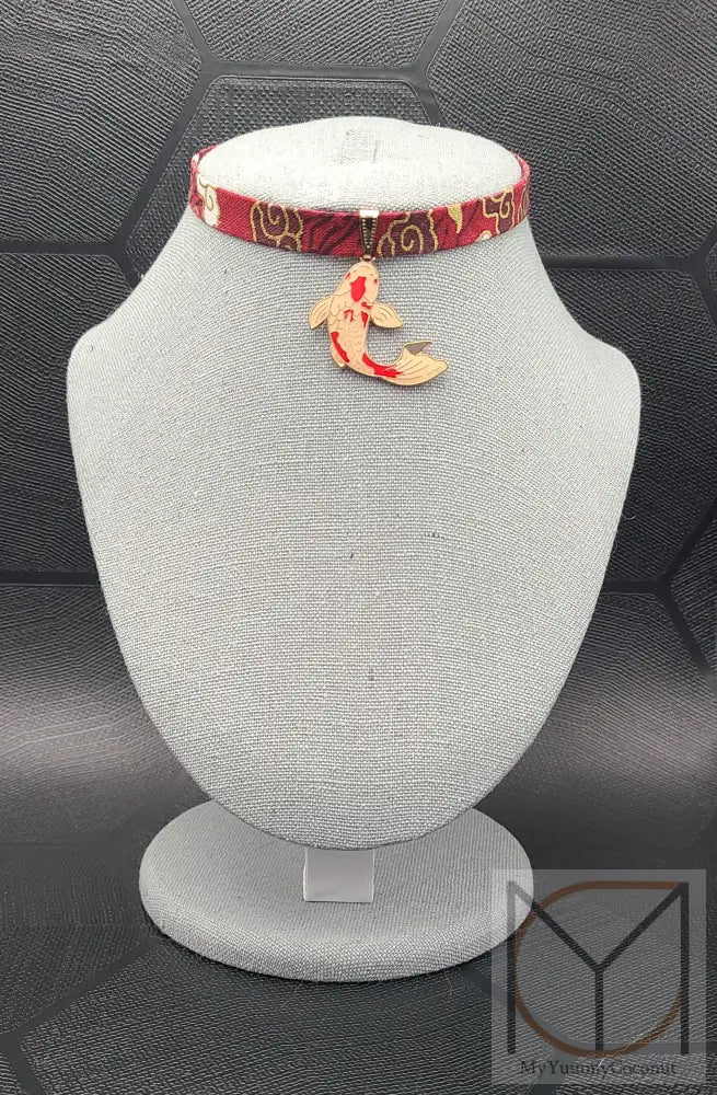 Lucky Koi Fish Choker Necklace Red / Regular 31 Cm Jewelry