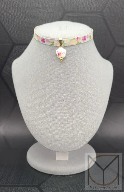 Choker Necklace Gold Porcelain Regular 31 Cm Jewelry
