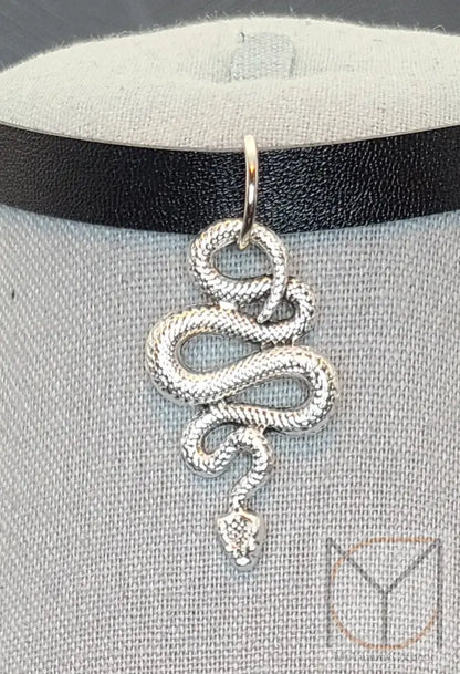 Gothic Black Scale Snake Choker Necklace For Men And Women Jewelry