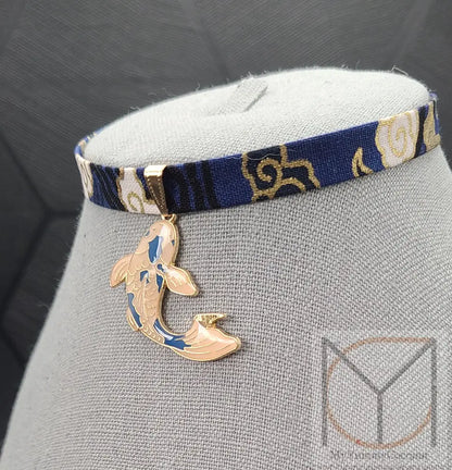 Lucky Koi Fish Choker Necklace Jewelry