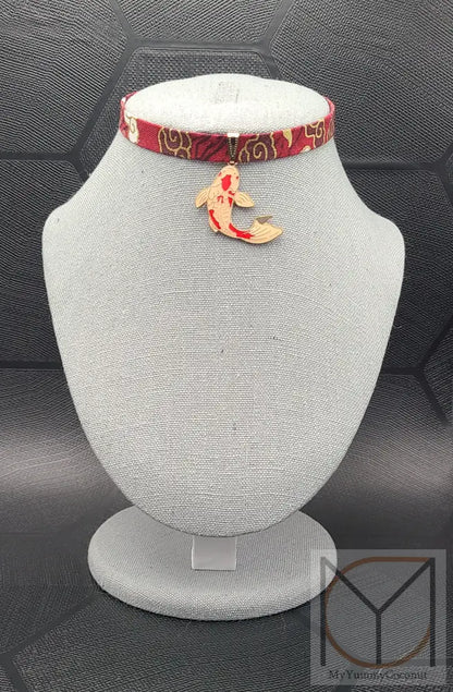 Lucky Koi Fish Choker Necklace Red / Regular 31 Cm Jewelry